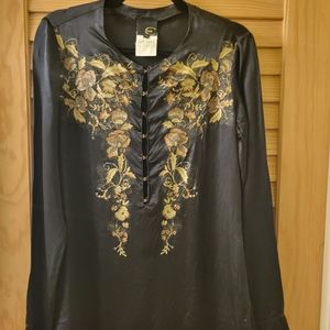 Roberto Cavalli Silk  Long Sleeve Blouse